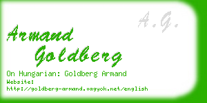 armand goldberg business card